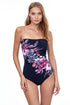 Gottex Cherry Blossom BANDEAU ONE-PIECE SWIMSUIT